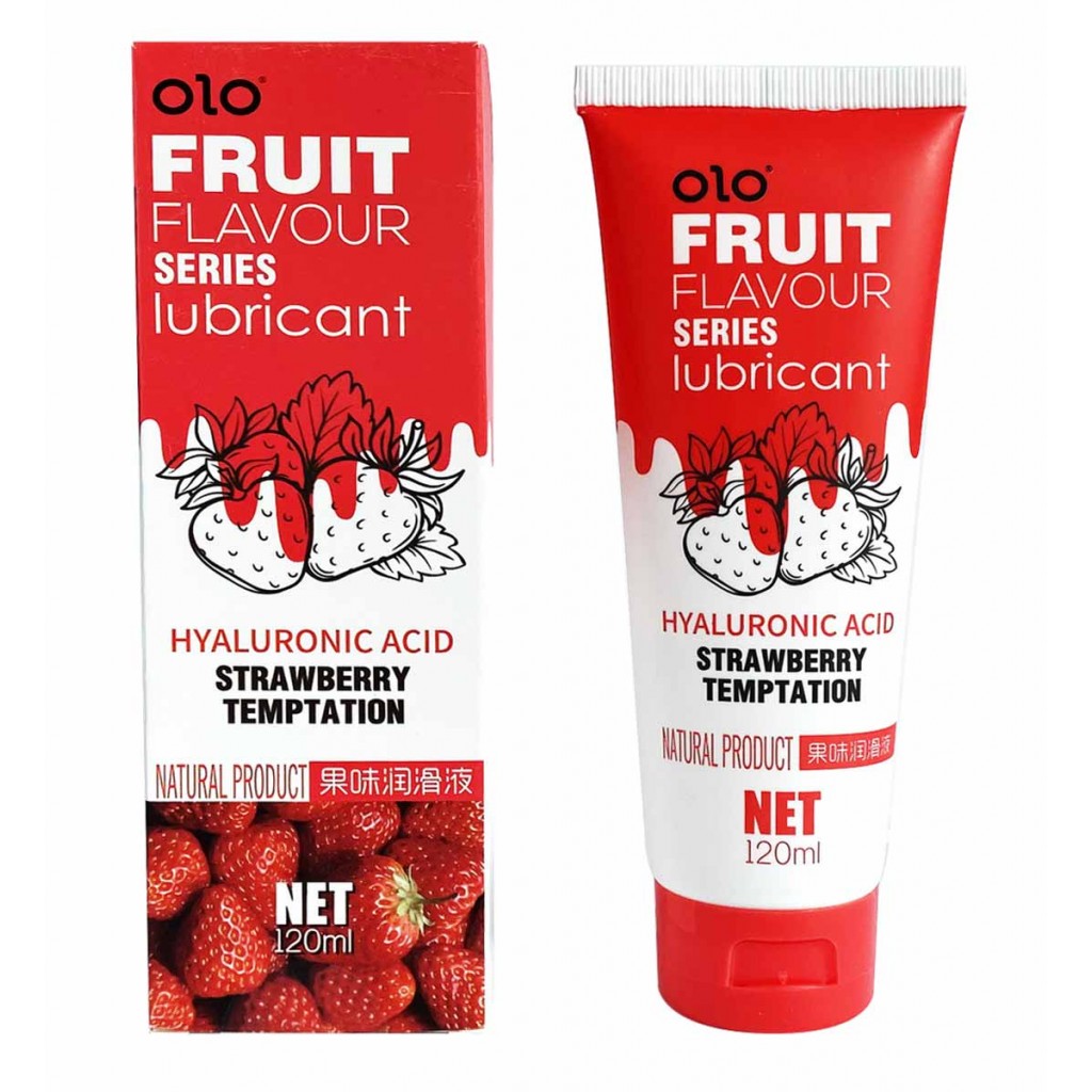 Лубрикант OLO Fruit flavour Strawberry temptation 120мл вкус клубники⚡️Prezervativi.in.ua