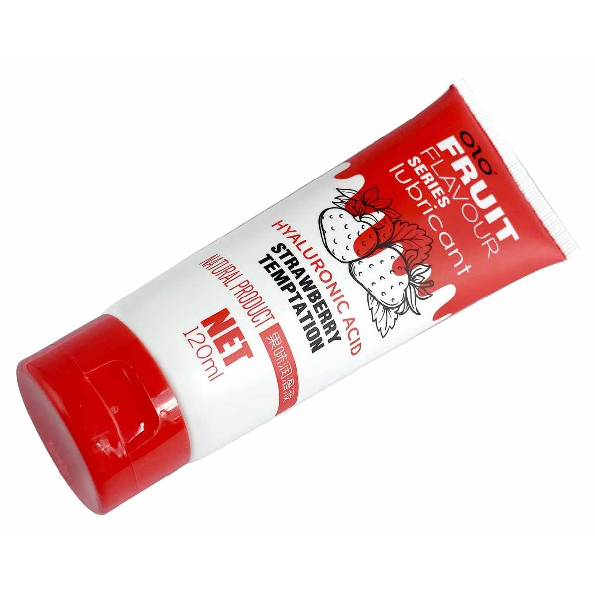 Лубрикант OLO Fruit flavour Strawberry temptation 120мл вкус клубники⚡️Prezervativi.in.ua