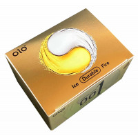 Блок презервативов Olo 0.01 Ice&Fire продлевающие разогревающие с гиалуроновой кислотой 10шт - Фото№5
