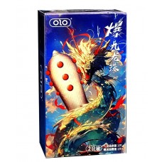 Презервативи з вусиками Olo NINEBEAD DRAGON 1шт шипи + кулька