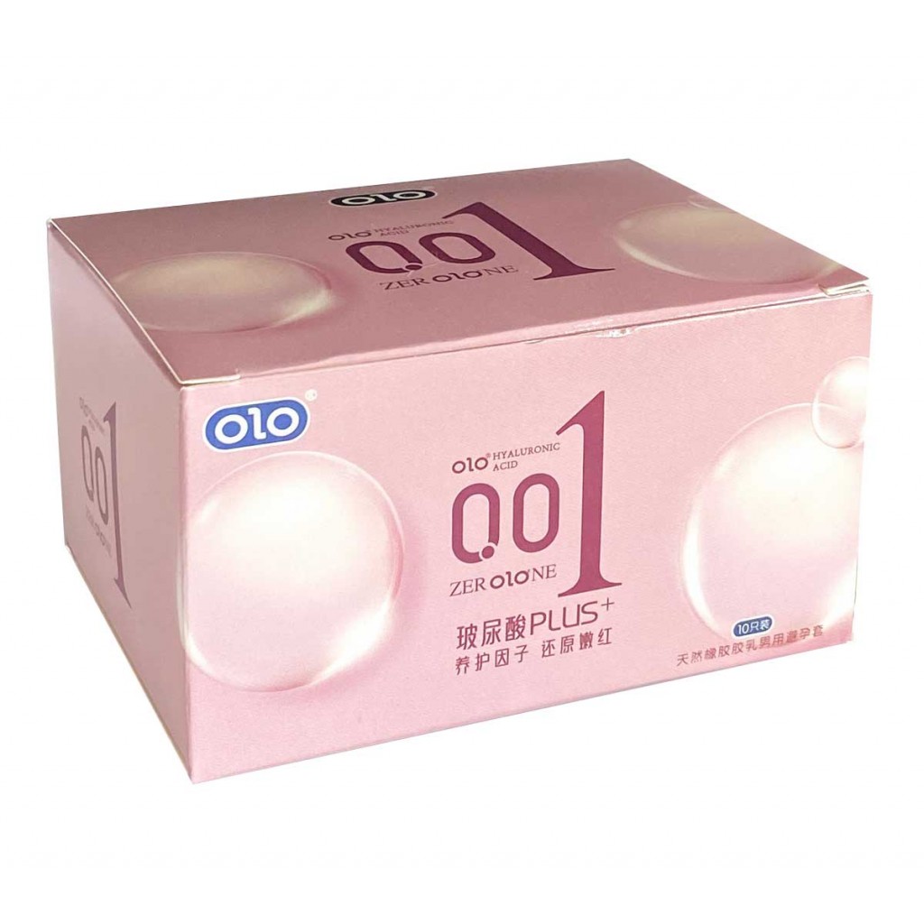 Презервативы Olo 0.01 Plus 10шт тонкие розовые сакура⚡️Prezervativi.in.ua