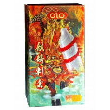 Презервативы с усиками Olo RED DRAGON 1шт шипы + шарик продлевающие на гиалуроновой основе