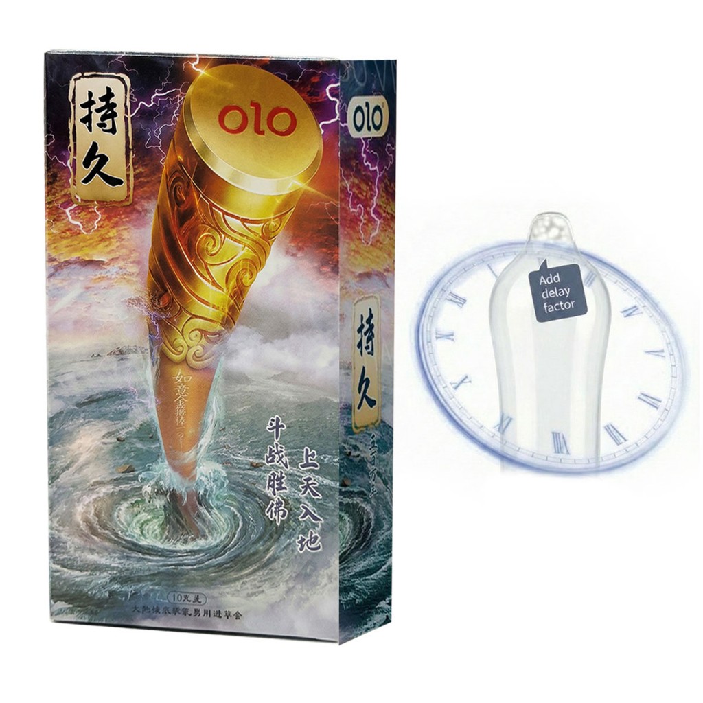 Презервативы Olo THUNDER SPEAR 10шт гладкие пролонгирующие⚡️Prezervativi.in.ua