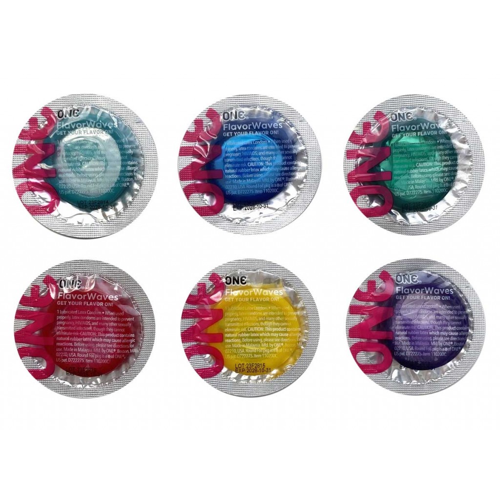 Набор презервативов ONE Flavor Waves 6шт - 6 вкусов⚡️Prezervativi.in.ua