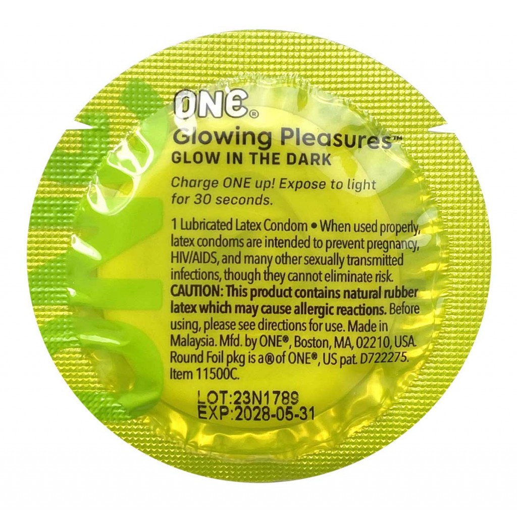 Презерватив ONE Glowing 1шт, світиться в темряві⚡️Prezervativi.in.ua