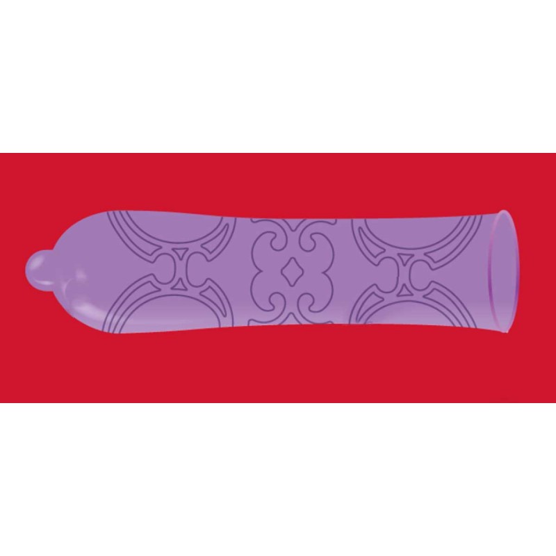 Презерватив ONE Tattoo Touch Violet 1шт — тату-дизайн