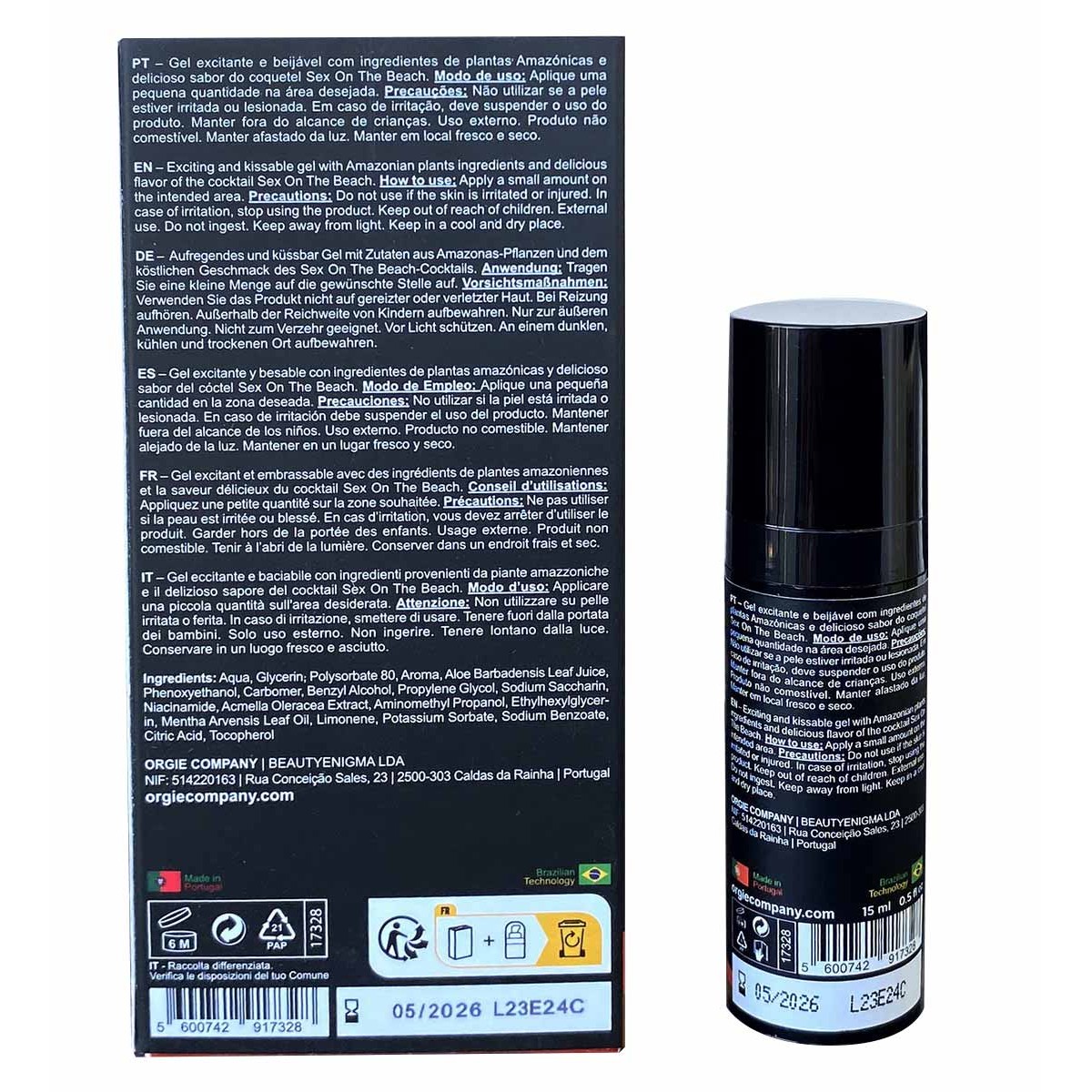 Рідкий вібратор Orgie DualVibe! Kissable 15мл аромат Sex on the beach