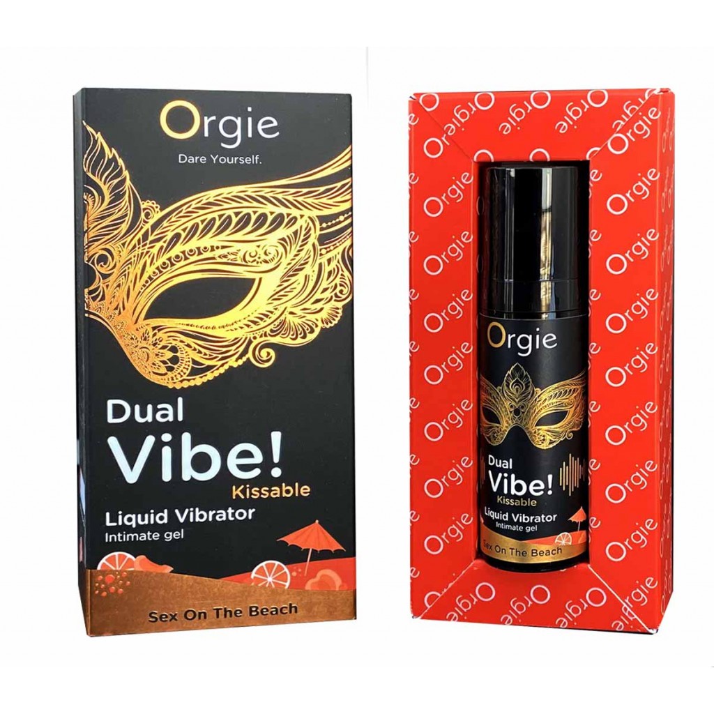 Рідкий вібратор Orgie DualVibe! Kissable 15мл аромат Sex on the beach