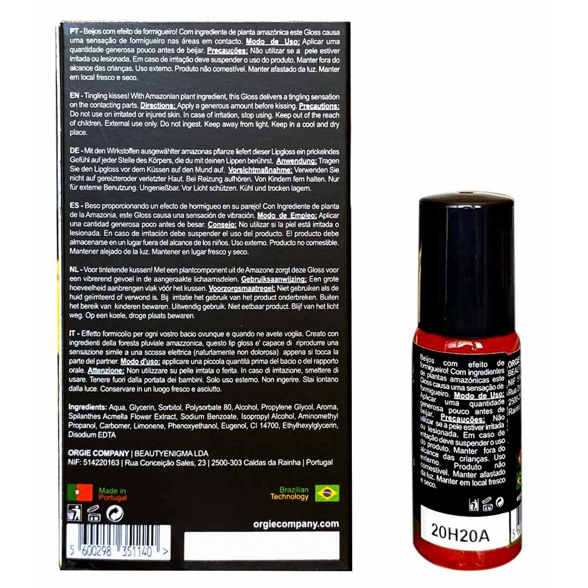 Блеск для губ Orgie Electric Fellatio Lip Gloss с вибрацией 10мл