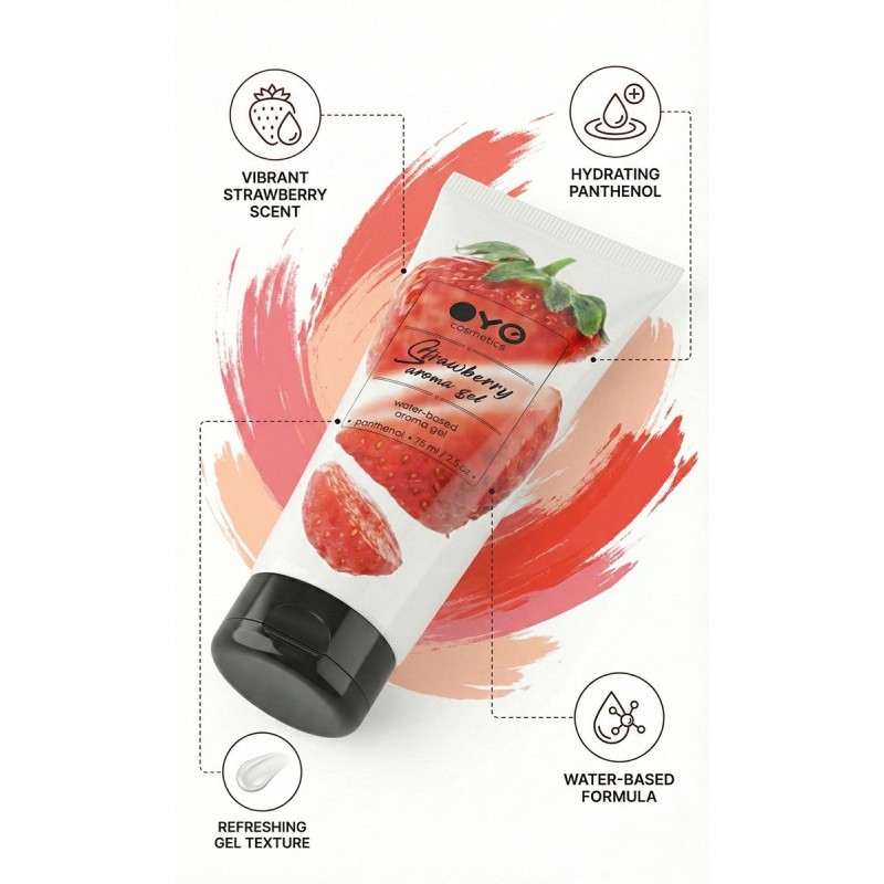 Лубрикант OYO Strawberry Aroma Gel с ароматом клубники, 75 мл
