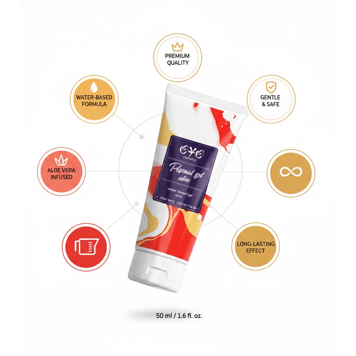 Анальная гель-смазка OYO Personal gel Aloe 50мл с алое