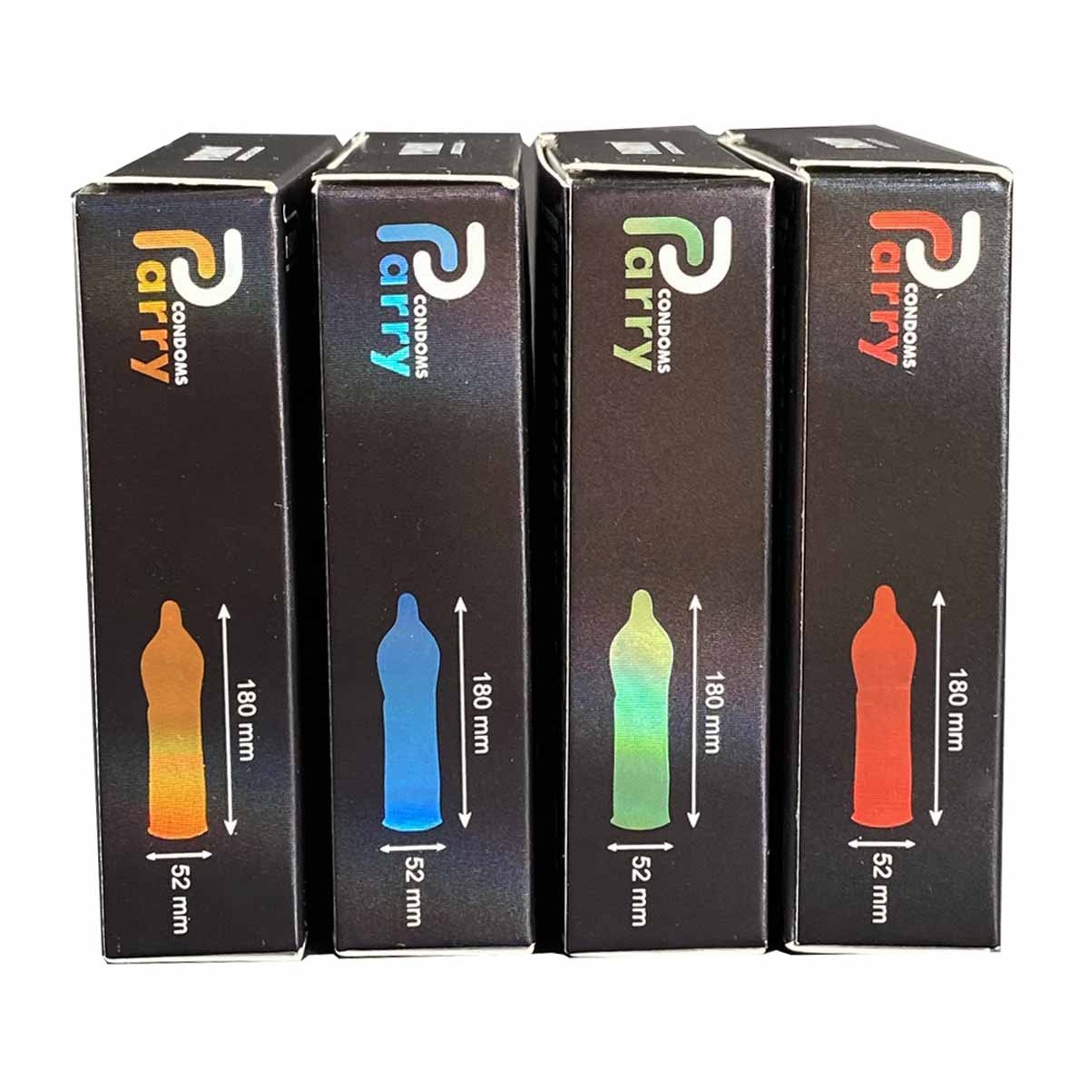 Блок презервативів Parry 36шт (4 види по 3 пачки)