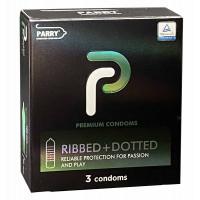 Презервативы Parry Ribbed+Dotted 3шт с точками и рёбрами
