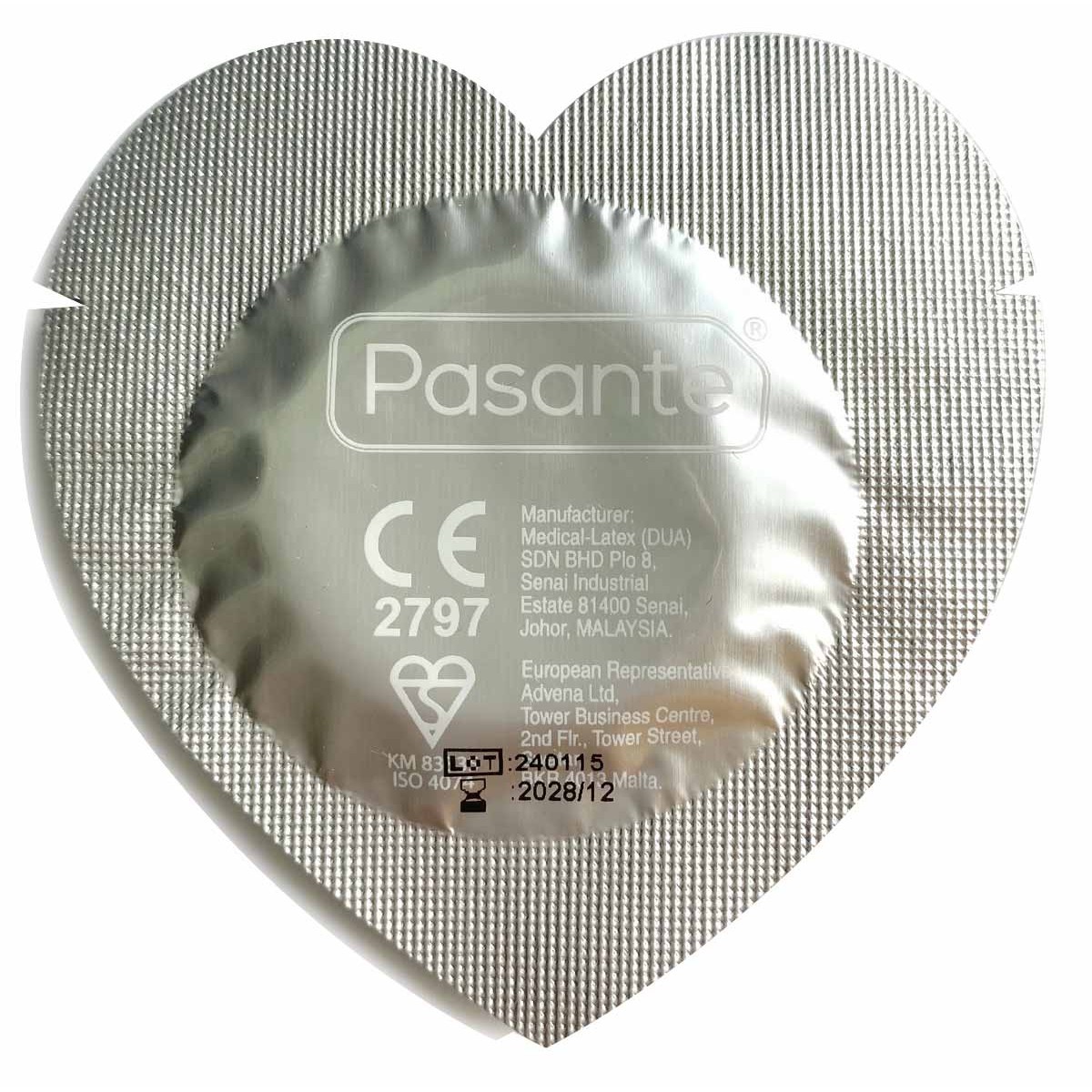 Презерватив Pasante Hearts Вічна пристрасть 1шт червоного кольору