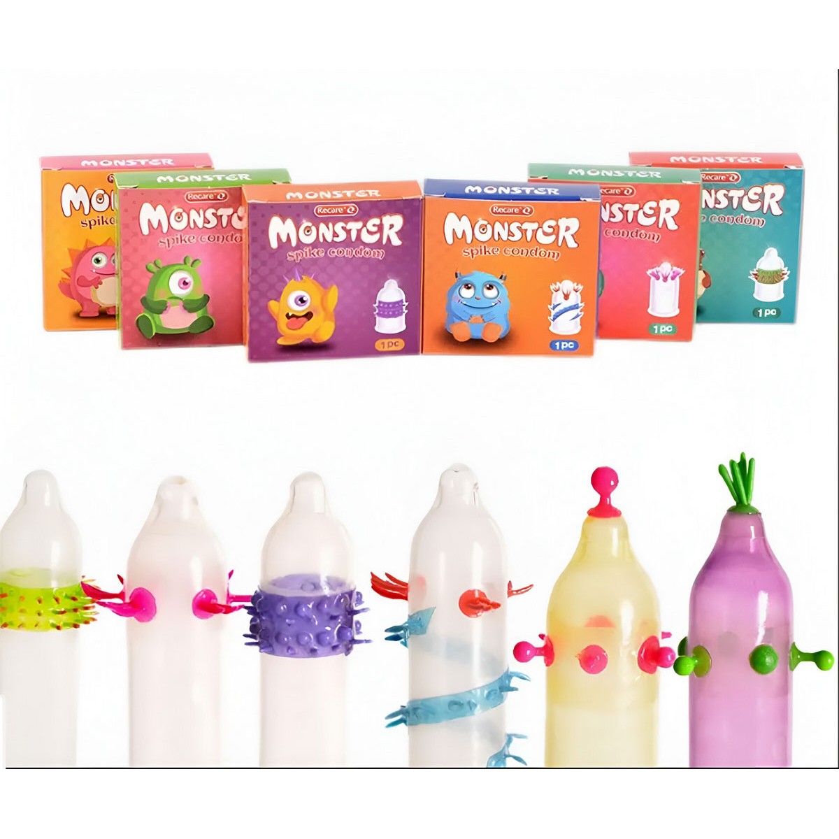 Набор презервативов Recare Monster BigFamily 6шт (усики)