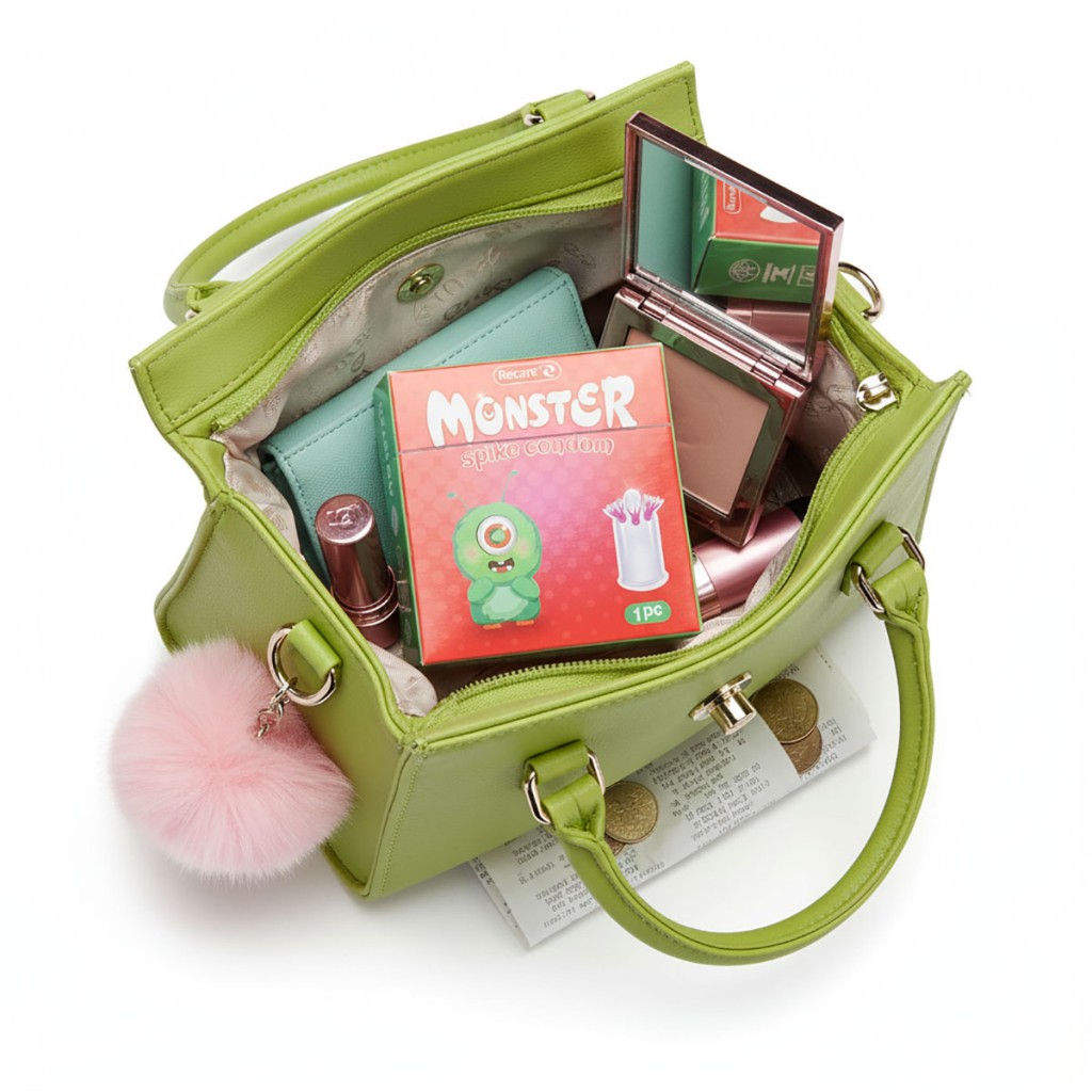 Презерватив с усиками Recare Monster Raspberry Zee 1шт (усики)