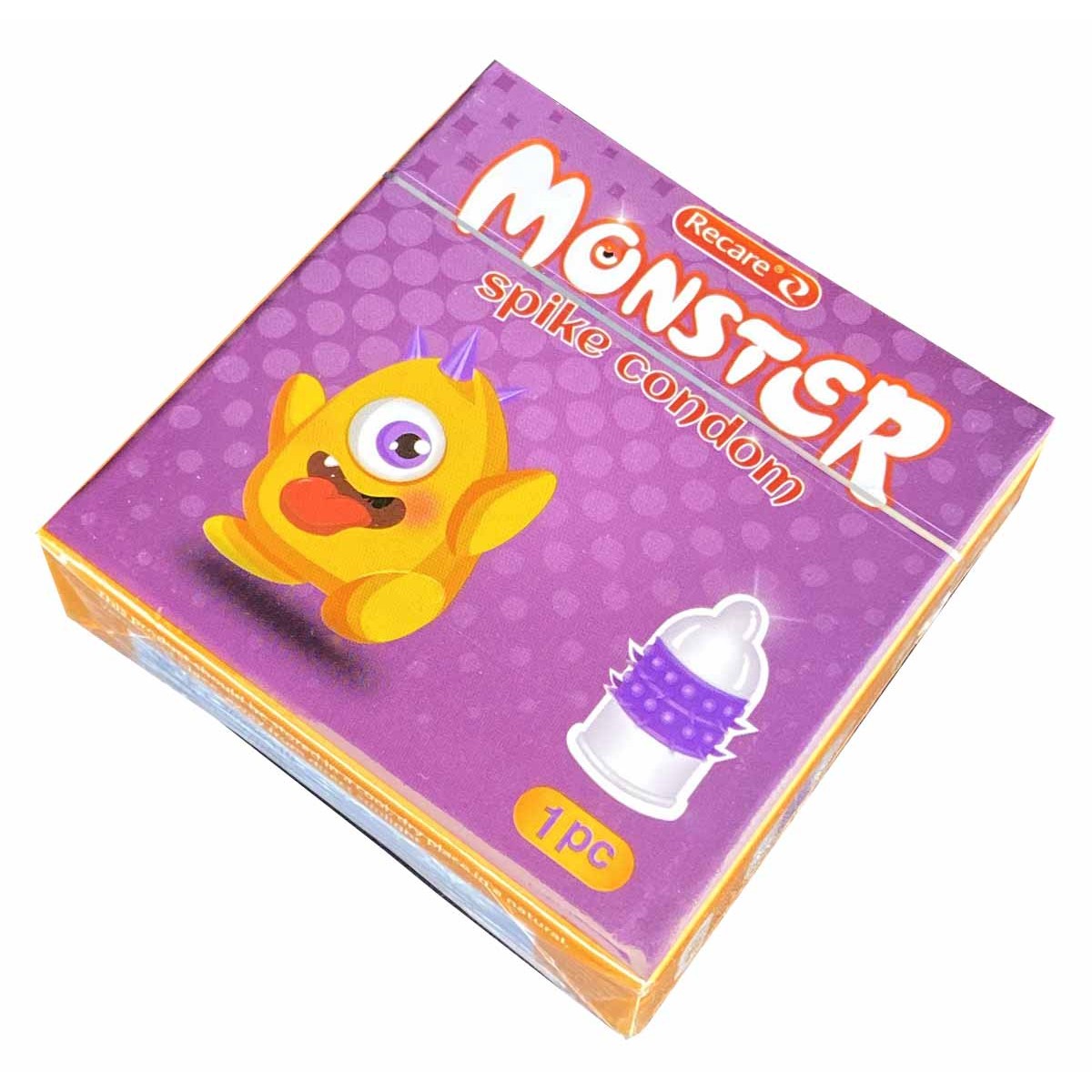 Презерватив з вусиками Recare Monster Violet Boo 1шт (шипи)