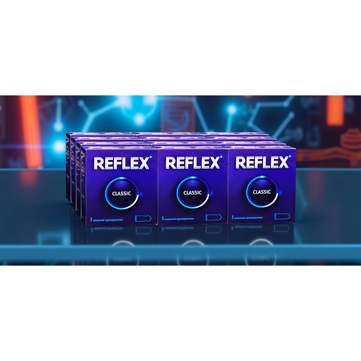 Блок презервативів Reflex 12 пачок 3шт Classic
