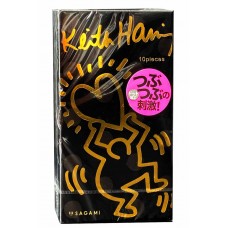 Презервативы SAGAMI Keith Haring Dots 1000 - 10шт Япония