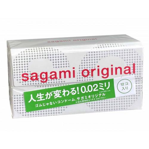 Поліуретанові презервативи Sagami Original 0.02 Поліуретанові 12шт (190мм, 58мм, 0,02) - Фото№1