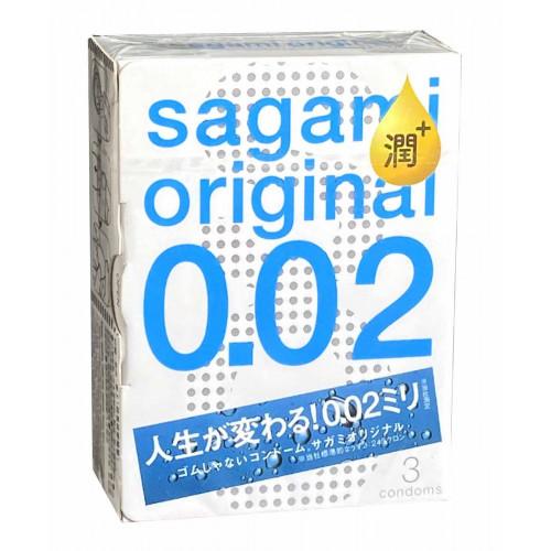 Поліуретанові презервативи Sagami Original 0.02 Поліуретанові 3шт з додатковою змазкою - Фото№1
