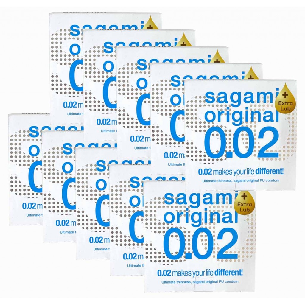 Поліуретанові презервативи Sagami Original 0.02 10шт з додатковою змазкою⚡️Prezervativi.in.ua