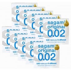 Поліуретанові презервативи Sagami Original 0.02 10шт з додатковою змазкою