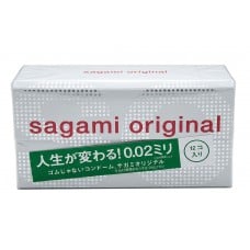 Презервативы Sagami Original 0.02 Полиуретановые 12шт (190мм, 58мм, 0,02) 