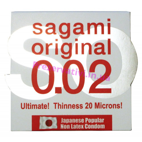 Презервативы Sagami Original 0.02 Полиуретановые 1шт - Фото№1
