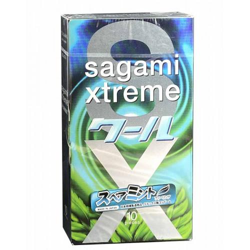 Презервативи Sagami Xtreem Mentol 10шт пролонгуючий ефект, запах мяти - Фото№1