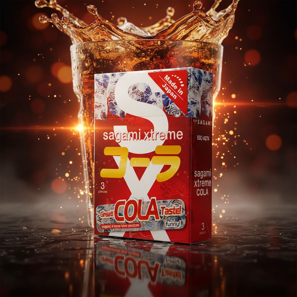 Презервативи Sagami Xtreem 3шт латексні с ароматом Cola-cola