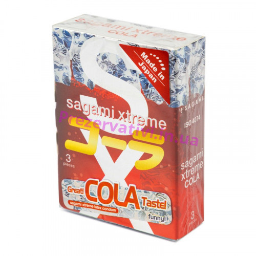 Презервативы Sagami Xtreem Cola с ароматом Кока-кола 3шт - Фото№1