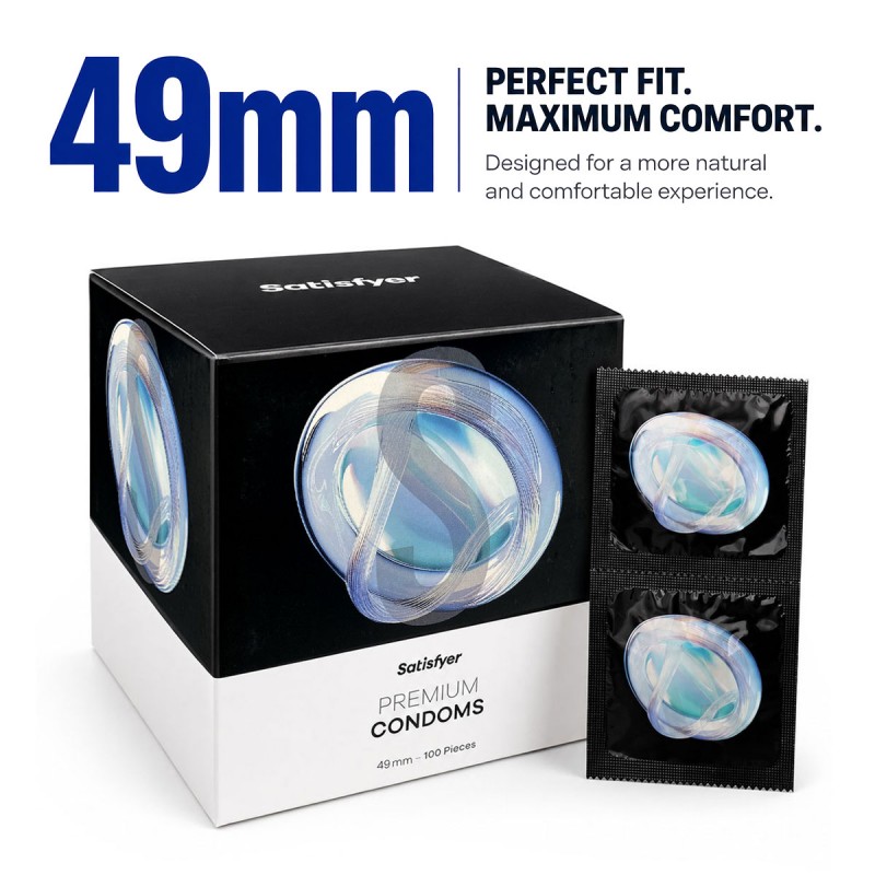 Презервативи Satisfyer S Premium Condoms 49 (185мм, 49мм) 5шт⚡️Prezervativi.in.ua