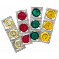 Презервативы Sensitex Tuttifrutti №144 ароматизированные разноцветные  - Фото№5