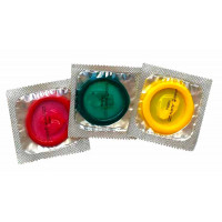Презервативы Sensitex Tuttifrutti №3 ароматизированные разноцветные  - Фото№2