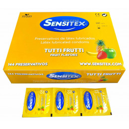Презервативы Sensitex Tuttifrutti 144шт ароматизированные разноцветные