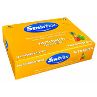 Презервативы Sensitex Tuttifrutti 144шт ароматизированные разноцветные - Фото№3