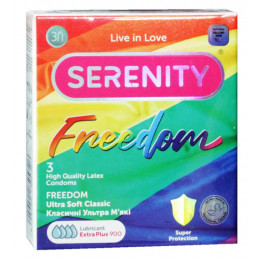 Презервативы Serenity Freedom с обильной смазкой 3шт