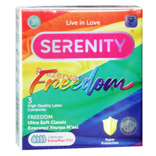 Презервативы Serenity Freedom с обильной смазкой 3шт - Фото№1