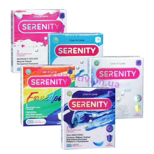 Ассорти комплект Serenity 15шт(5 видов по 3 шт) - Фото№1