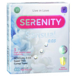 Презервативы Serenity Sensual 0.03 супер тонкие 3шт