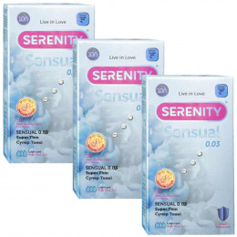 Презервативы Serenity Sensual 0.03 супер тонкие 30шт (3 пачки по 10шт)