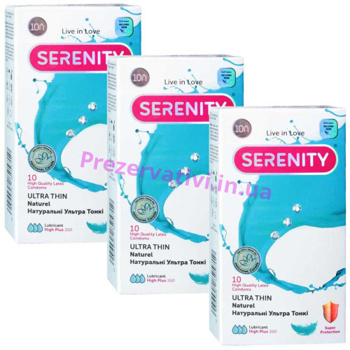 Презервативы Serenity Ultra Thin ультратонкие 30шт (3 пачки по 10шт) - Фото№1
