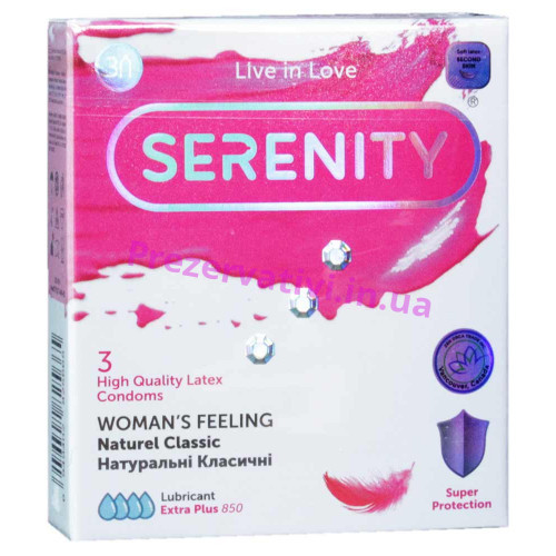Презервативы Serenity Womans feeling классические 3шт - Фото№1