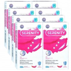 Блок презервативов Serenity Womans feeling классические 80шт (8 пачек по 10шт) (срок 07/2025)