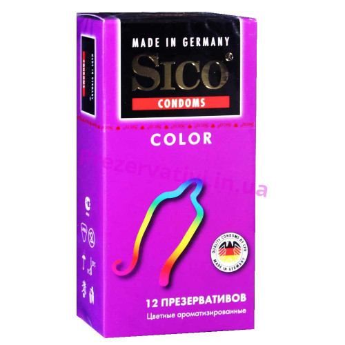 Презервативы Sico Color Цветные ароматизированные №12 - Фото№1