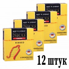 Презервативы Sico ribbed Ребристые 12шт