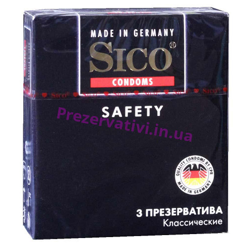 Презервативы Sico Safety 3шт (Сико Сафети) - Фото№1
