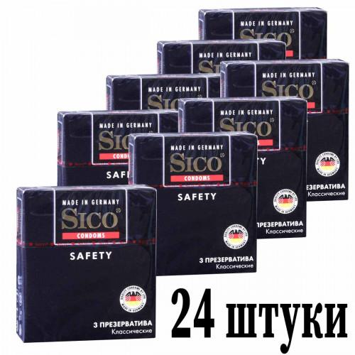 Презервативи Sico safety Класичні №24 (8 пачок по 3шт) - Фото№1