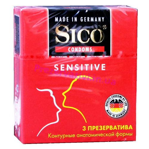 Презервативы Sico Sensitive 3шт (Сико Сенсетив) - Фото№1